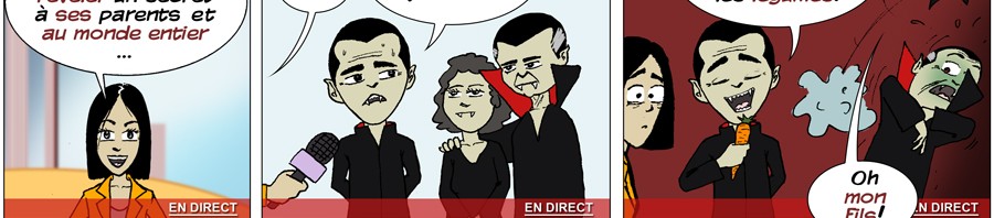 Lahna's breaking news - French Spanish - LanguageComics.com