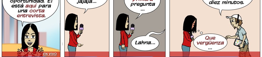Lahna's Breaking News - Spanish - LanguageComics.com